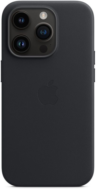 Чохол Apple Leather Case with MagSafe для iPhone 14 Pro Max (Midnight) AAA