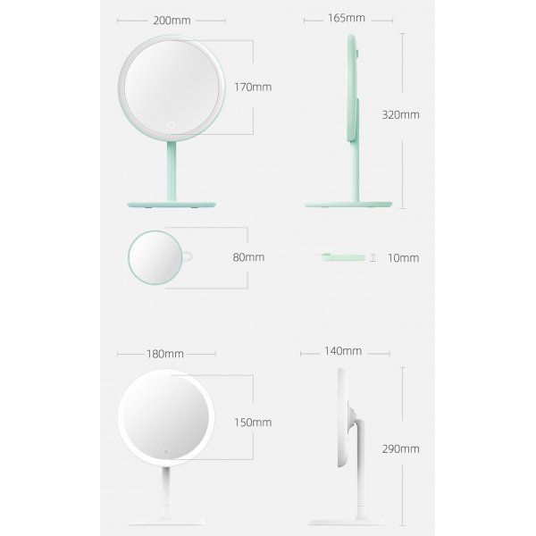 Дзеркало для макіяжу Xiaomi DOCO Daylight Mirror White HZJ001