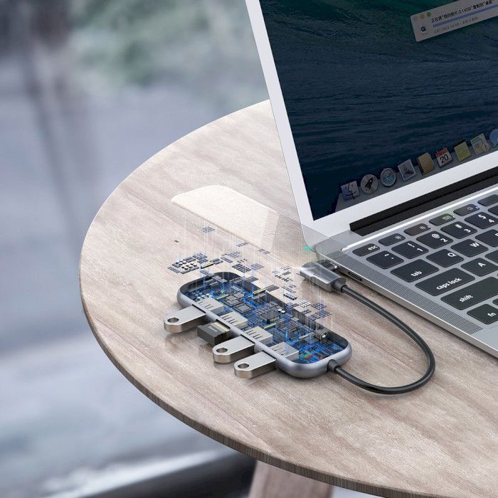 USB-хаб Baseus Multifunctional Hub Deep Gray (CAHUB-EZ0G)