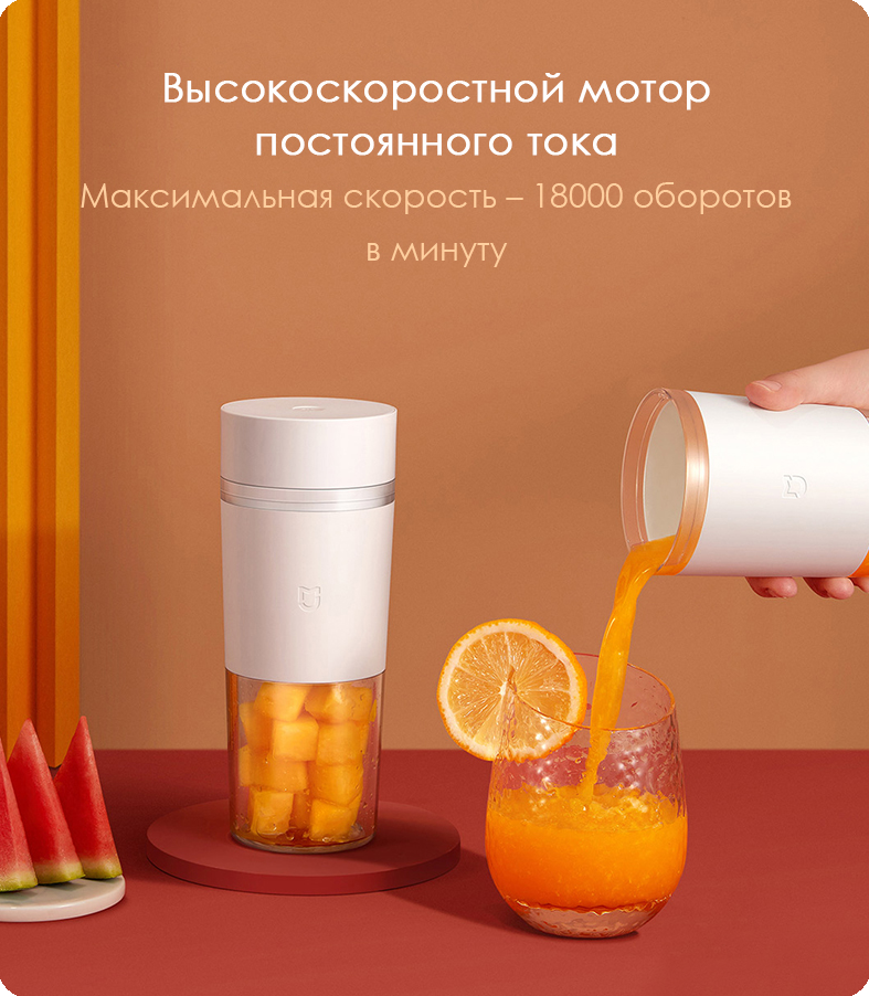 Фітнес-блендер MiJia Portable Juicer Cup White (MJZZB01PL)