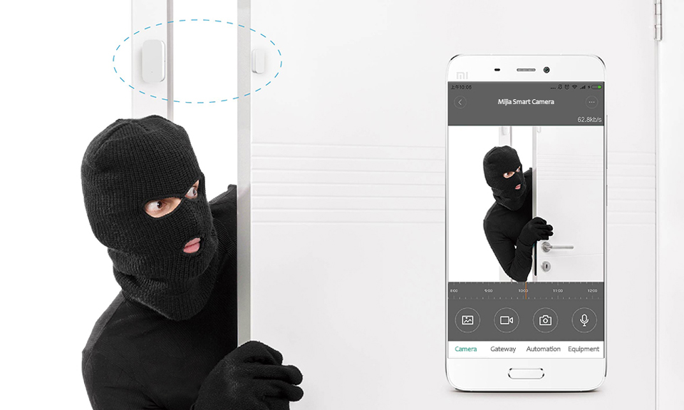 Датчик Aqara Door Sensor сигнализация
