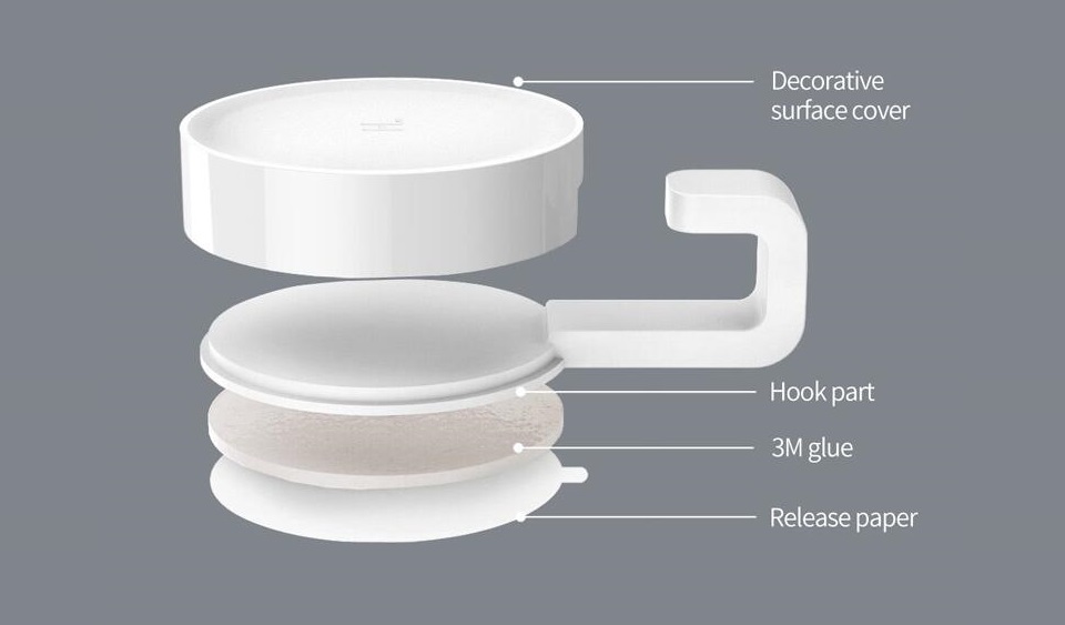 Набор настенных крючков Happy Life Small Hook White 6 pcs set элементы конструкции