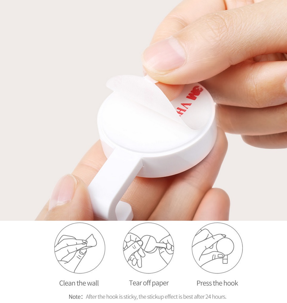 Набор настенных крючков Happy Life Small Hook White 6 pcs set как прикрепить