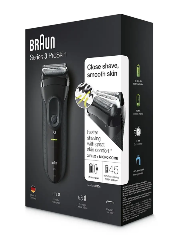 Удобство в использовании Braun Series 3 3020s Black Купить Braun Series 3 3020s