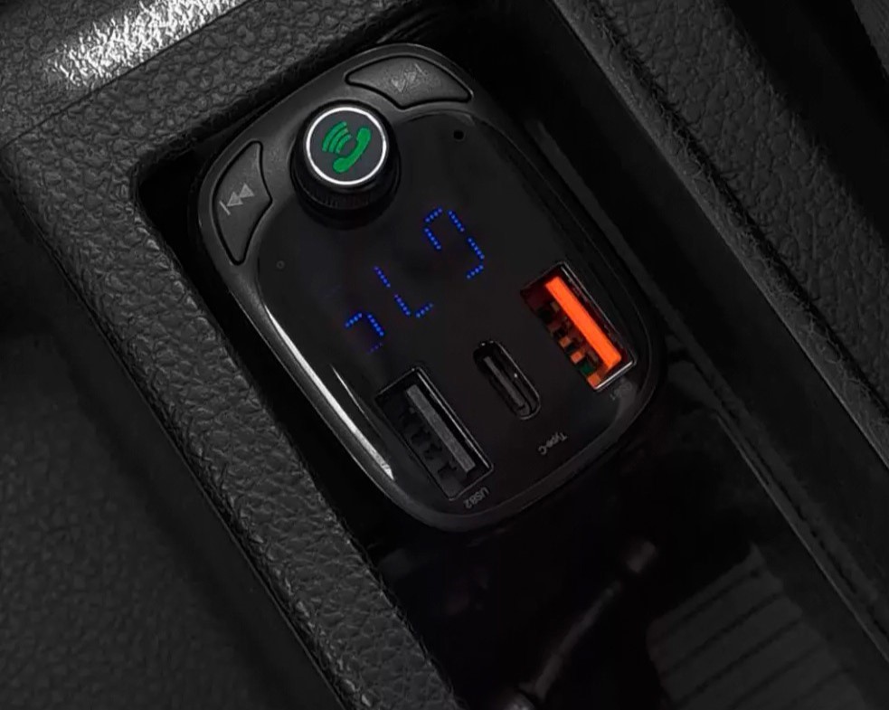 КупитиFM-трансмітер Baseus T Shaped S-13 Car Bluetooth MP3 Player Black недорого