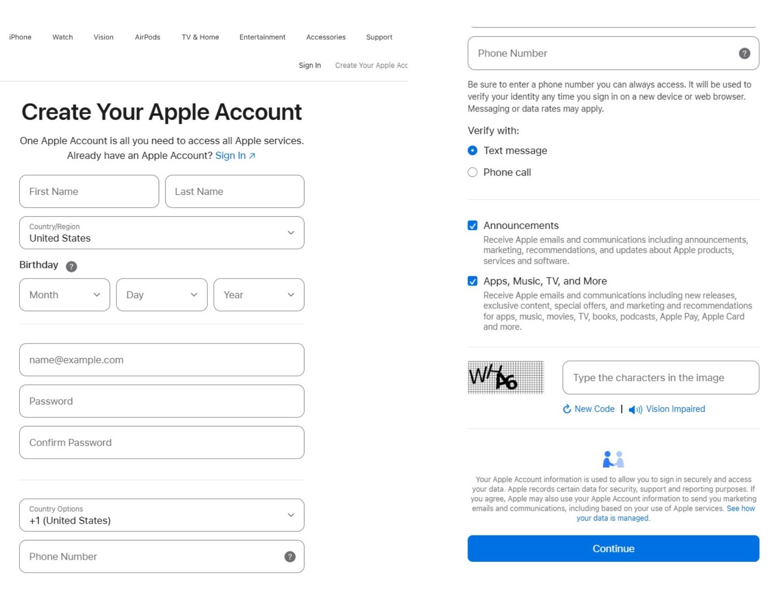 Как создать Apple ID через официальный сайт