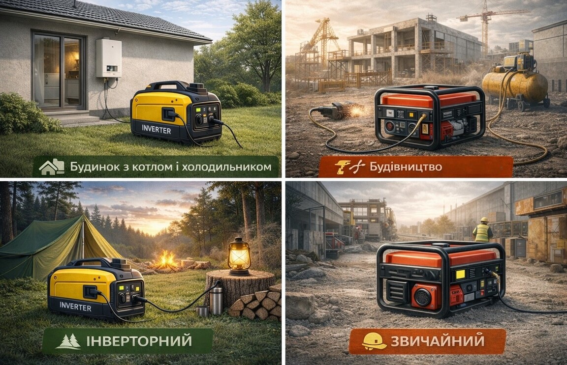 Частые ошибки при выборе генератора