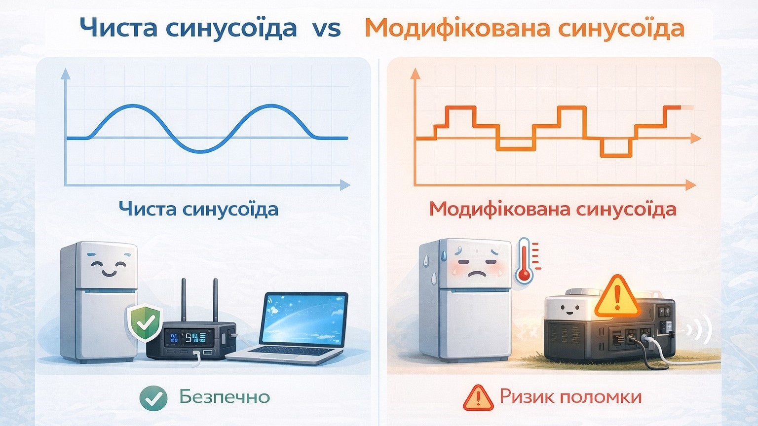 Модифицированная синусоида выводит из строя технику в доме