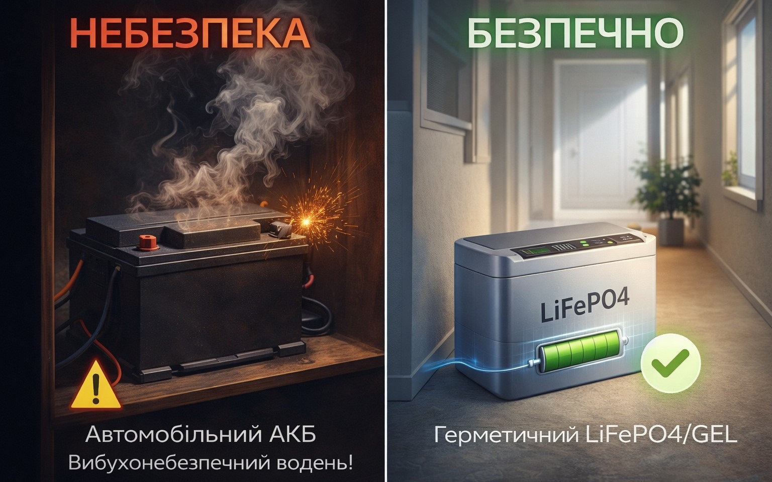 Внимание, опасность! Почему нельзя использовать автомобильный аккумулятор с инвертором в квартире Предупреждение по безопасности: опасность использования автомобильного аккумулятора в помещении (выделение водорода) vs безопасность герметичных AGM/GEL/LiFePO4 аккумуляторов