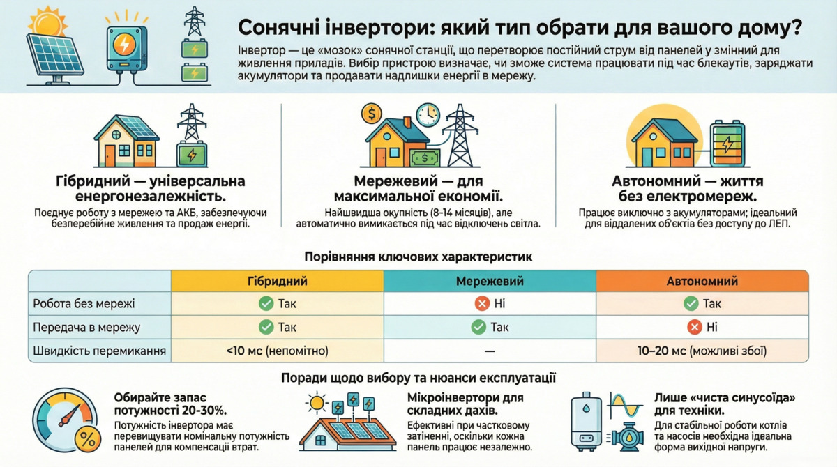 Какой тип солнечного инвертора выбрать