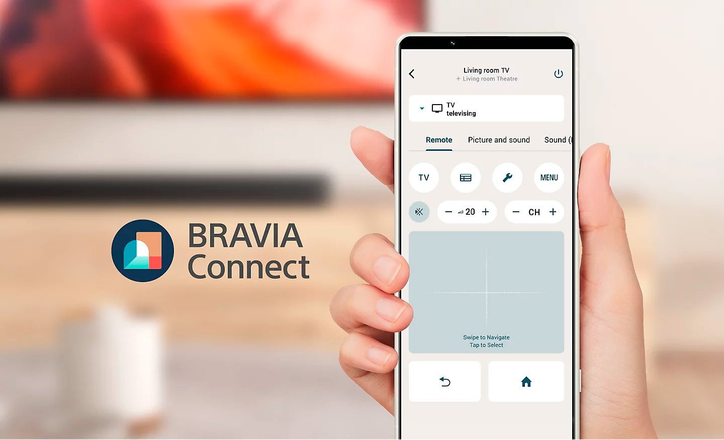 Керуйте телевізором зі смартфона через додаток BRAVIA Connect