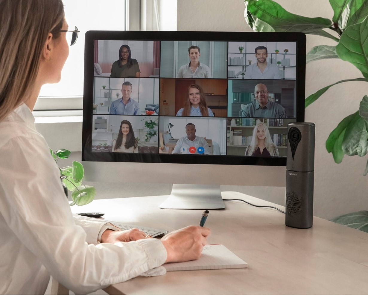 Веб-камера Sandberg All-in-1 ConfCam 1080P Remote Black недорого