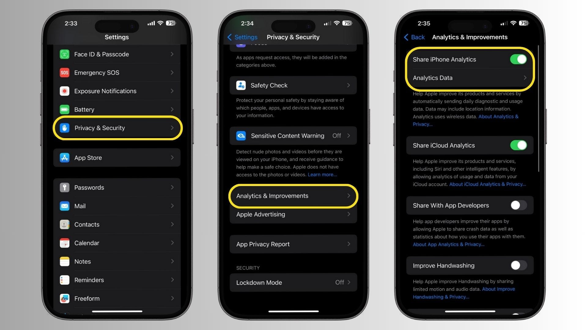 Где посмотреть информацию о циклах зарядки iPhone