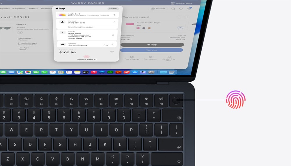 Разблокируйте ноутбук одним касанием с Touch ID