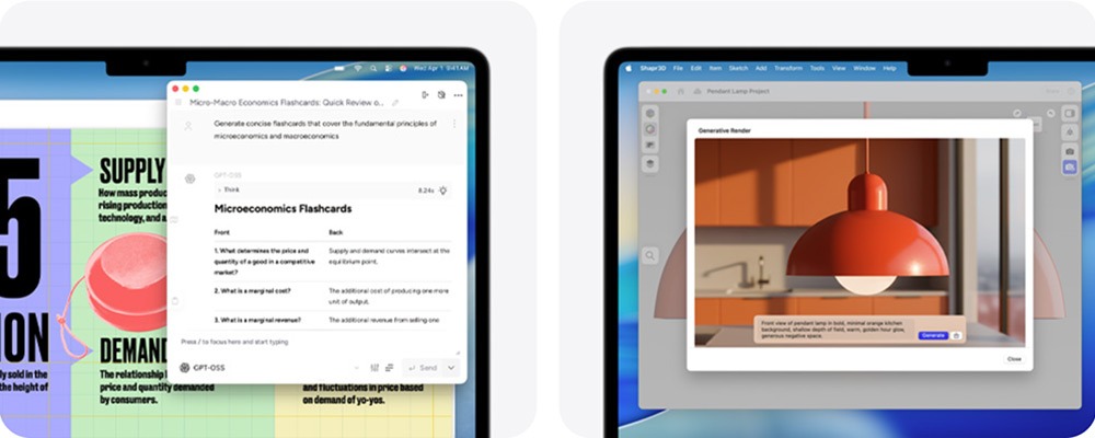 Apple Intelligence - перезапись текста, автозаполнение, генерация изображений, интеллектуальный поиск в фото Private Cloud Compute - обработка на серверах Apple без сохранения личных данных