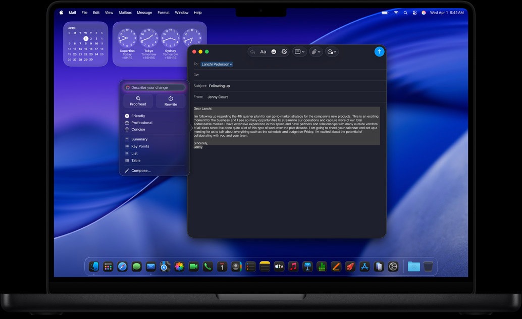 Apple Intelligence помогает эффективно создавать контент