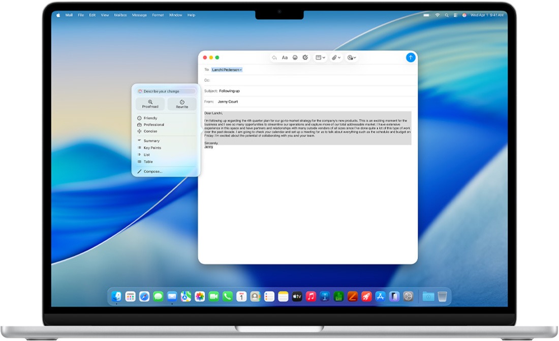 Как работает Apple Intelligence в MacBook Air 15"