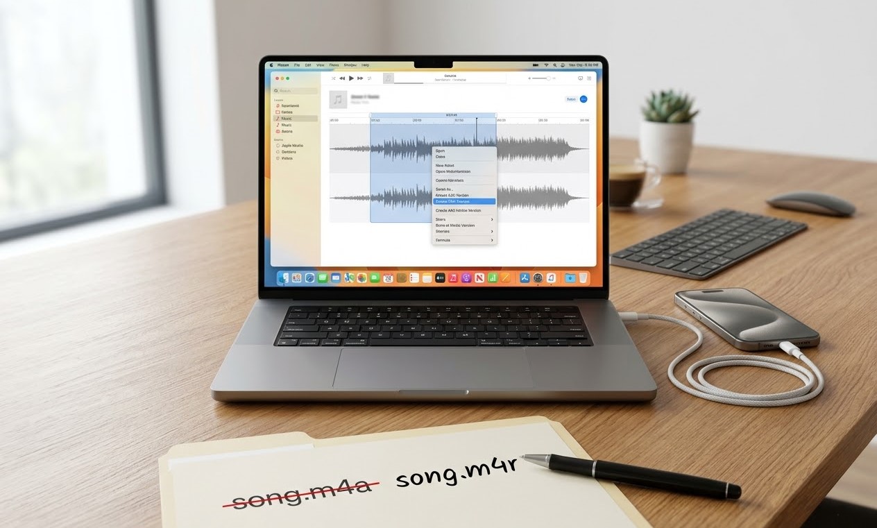Установка рингтона через iTunes на компьютере