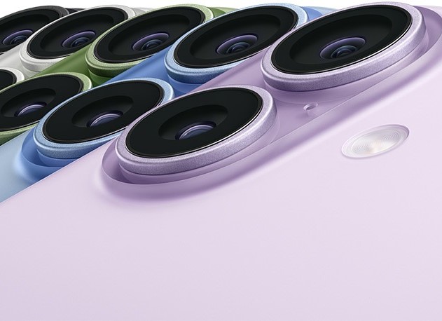iPhone 17 має основну камеру Fusion на 48 МП з телеоб'єктивом оптичної якості 2-кратного збільшення та надширококутну камеру Fusion на 48 МП