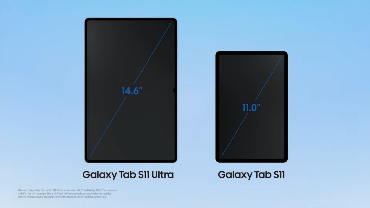 Сравнение моделей серии Galaxy Tab S11