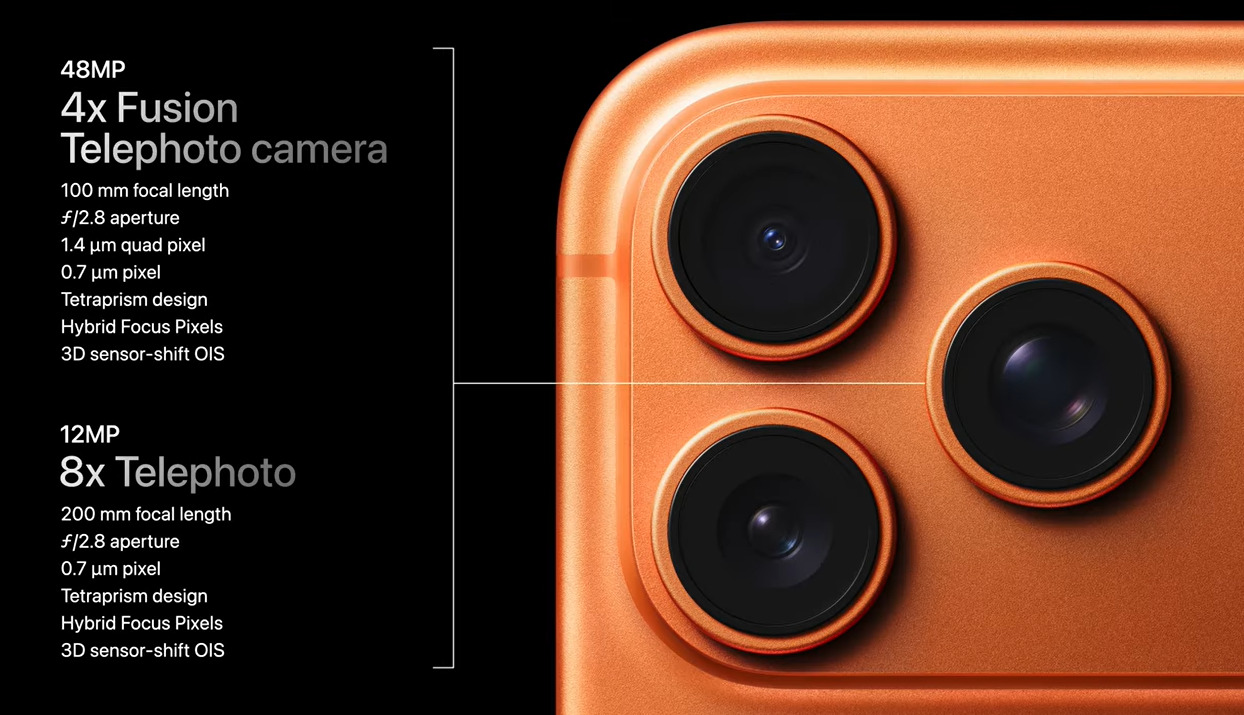 Отличия iPhone 17 Pro и 17 Pro Max