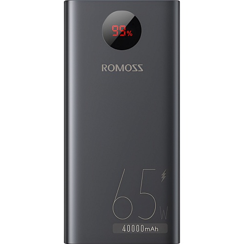 Зовнішній акумулятор Romoss PEA40 Pro 40000mAh 65W Black (PEA40-282-2133H) - придбати в Дніпрі, Україні: ціна, характеристики | інтернет-магазин TOUCH