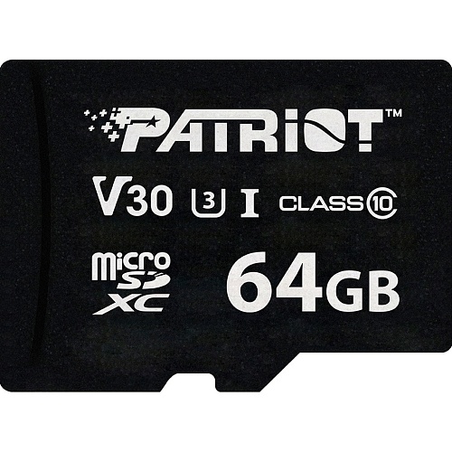 Карта памяти Patriot VX microSDXC 64 GB Class 10 UHS-I U3 (PSF64GVX31MCX)