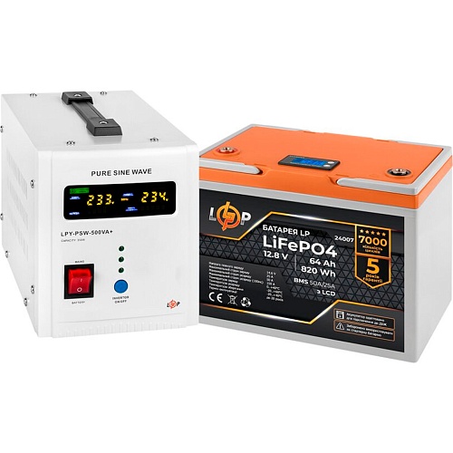Джерело безперебійного живлення (ДБЖ) LogicPower UPS В500 + LiFePO4 820Wh (24168) - придбати в Дніпрі, Україні: ціна, характеристики | інтернет-магазин TOUCH