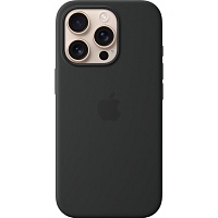 Чехол Silicone Case with MagSafe для Apple iPhone 16 Pro Black AAA