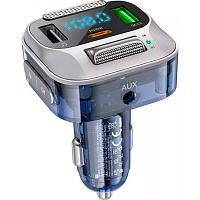 FM-трансмітер Hoco FM Launcher E75 Bravery PD30W+QC3.0 Dark Blue - придбати в Дніпрі, Україні: ціна, характеристики | інтернет-магазин TOUCH