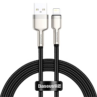 Кабель Baseus Cafule Metal USB to Lightning 1m Black (CALJK-A01) - придбати в Дніпрі, Україні: ціна, характеристики | інтернет-магазин TOUCH
