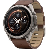 Смарт-годинник Garmin Fenix 9 Pro inReach 51mm Titanium with Walnut Leather Band (010-04337-40/41) - придбати в Дніпрі, Україні: ціна, характеристики | інтернет-магазин TOUCH