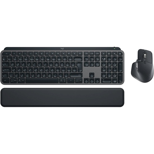 Комплект (клавіатура + миша) Logitech MX Keys for Business UA Graphite + Desk Mat Studio Series Mid Grey (MX920-010933) - придбати в Дніпрі, Україні: ціна, характеристики | інтернет-магазин TOUCH