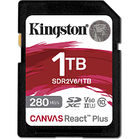 Карта памяти Kingston SDXC Canvas React Plus 1TB Class 10 UHS-II U3 V60 (SDR2V6/1TB)