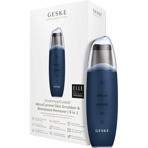 Микротоковый скрабер для лица GESKE MicroCurrent Skin Scrubber&Blackhead Remover 9в1 Midnight (HB0144)