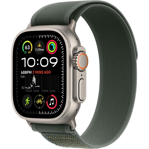 Смарт-часы Apple Watch Ultra 2 49mm Natural Titanium Case with Green Trail Loop S/M (MXTN3)