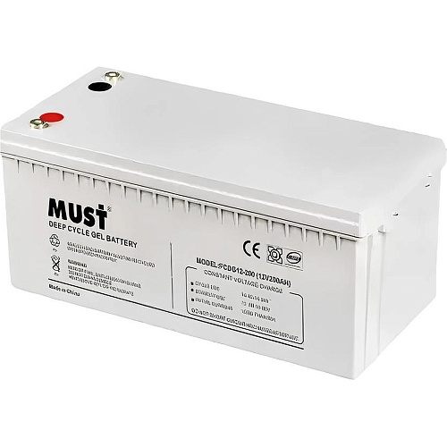 Аккумулятор Must GEL 12V (12V/200Ah/2400Wh) (FCDG12-200)