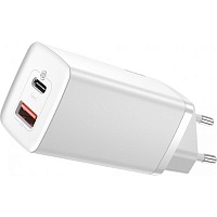 Мережевий зарядний пристрій Baseus GaN2 Lite Quick Charger C+U 65W White (CCGAN2L-B02) - придбати в Дніпрі, Україні: ціна, характеристики | інтернет-магазин TOUCH