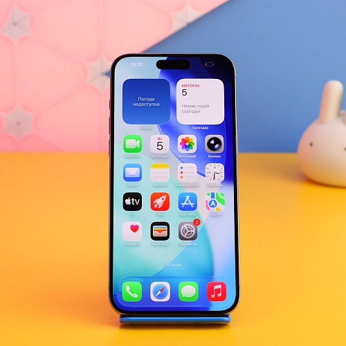 Смартфон Apple iPhone 15 Pro Max 256GB eSIM Natural Titanium (MU683) Б/У