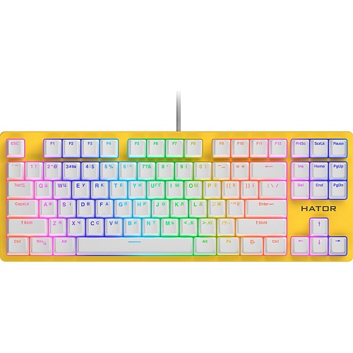 Клавиатура Hator Rockfall 2 TKL Mecha Orange USB Yellow (HTK-722)