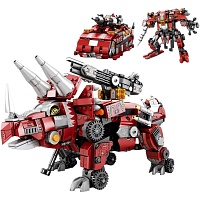 Конструктор Reobrix Mecha Dino Трансформер 3в1 динозавр Трицератопс (33003)