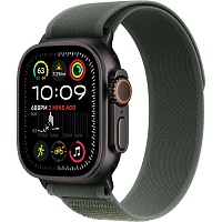 Смарт-часы Apple Watch Ultra 2 49mm Black Titanium Case with Green Trail Loop S/M (MYTJ3+MYQ33)