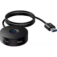 USB-хаб Baseus Round Box 4-Port USB-A Black 1м (CAHUB-U01)