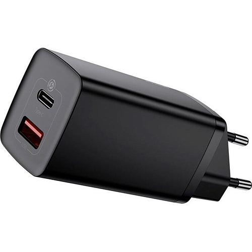 Мережевий зарядний пристрій Baseus GaN2 Lite Quick Charger C+U 65W Black (CCGAN2L-B01) - придбати в Дніпрі, Україні: ціна, характеристики | інтернет-магазин TOUCH