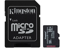 Карта пам'яті Kingston microSDHC Industrial 32GB Class 10 UHS-1(U3) A1 V30 + SD adapter (SDCIT2/32GB) - придбати в Дніпрі, Україні: ціна, характеристики | інтернет-магазин TOUCH