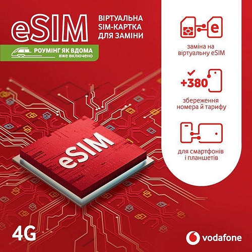 Стартовый пакет Vodafone "E-Sim"
