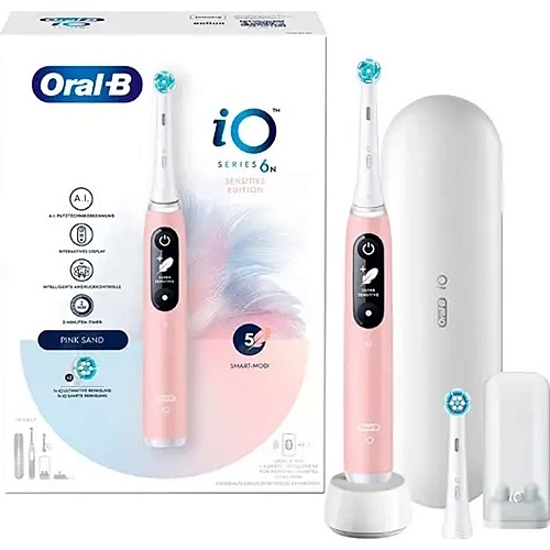 Электрическая зубная щетка Oral-B iO Series 6 Pink 2 насадки