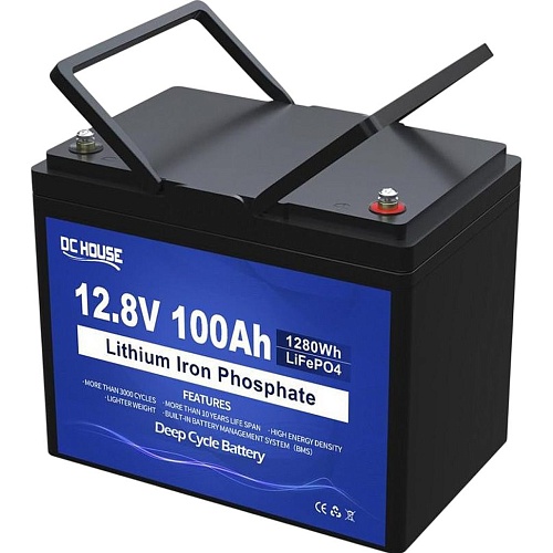 Аккумулятор DC HOUSE LiFePO4 12V (12.8V/100Ah/1280Wh) (DC HOUSE-12100)