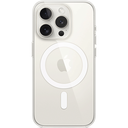 Чехол Clear Case with MagSafe для Apple iPhone 15 Pro Transparent AAA