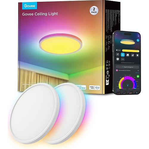 Потолочный светильник Govee 30cm RGBWW + RGBIC Smart Ceiling Light 2-Pack (H60A1)